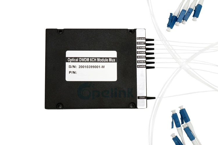 Factory Price 6CH Optical DWDM Module, OEM Fiber Optic DWDM Mux Demux with High Quality