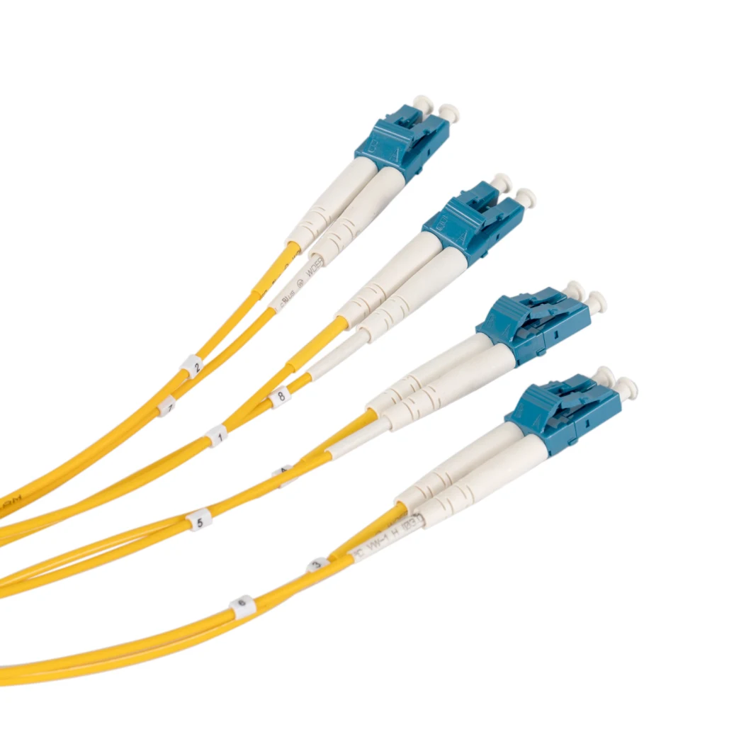 Fiber Optical Cables Singlemode MPO Male APC to 12 X LC-Upc Simplex Breakout Cable