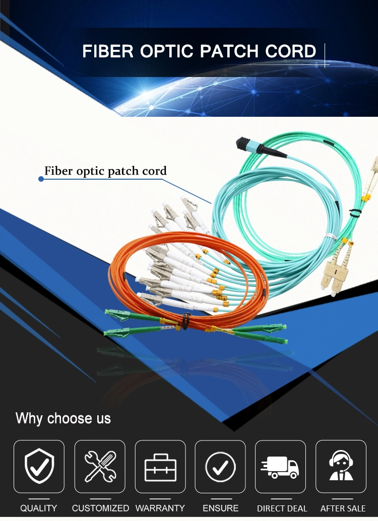 Wholesales 3m 12 Fibers Om3 10g High Speed MTP MPO Fiber Optic Patch Cord Cable