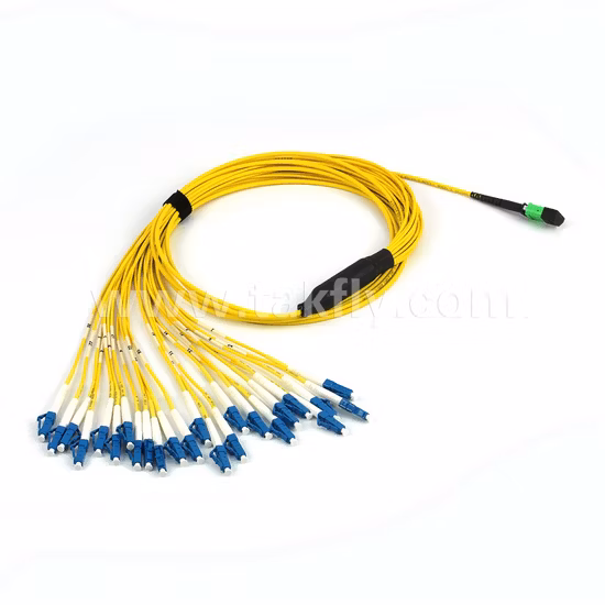 12f 24f MPO/MTP para LC Cabo de fibra óptica de modo único