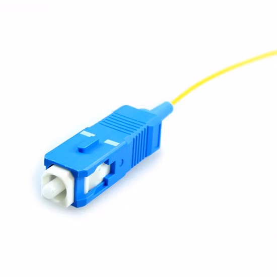 0,9 mm PVC/LSZH Jaqueta Patch Cord Cable Simplex Sc Upc Fibra Óptica Monomodo Pigtail
