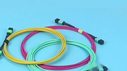 Cabo Trunck de Fibra Óptica MTP MPO 12f 24f para Data Center 10g 40g 100g 400g Sistema